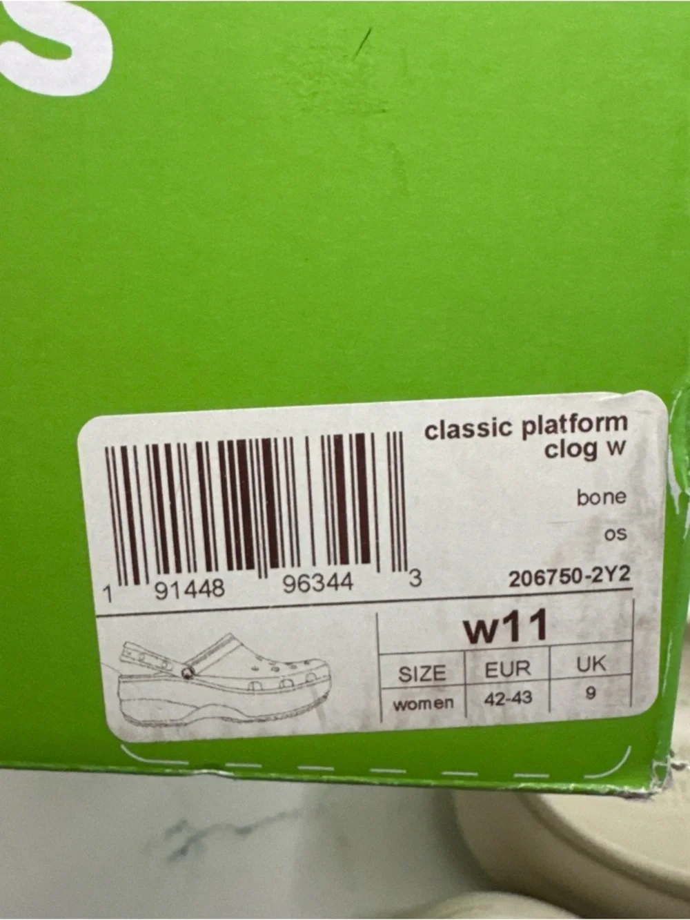 CROCS Platform Clog in Light Beige Shoes
